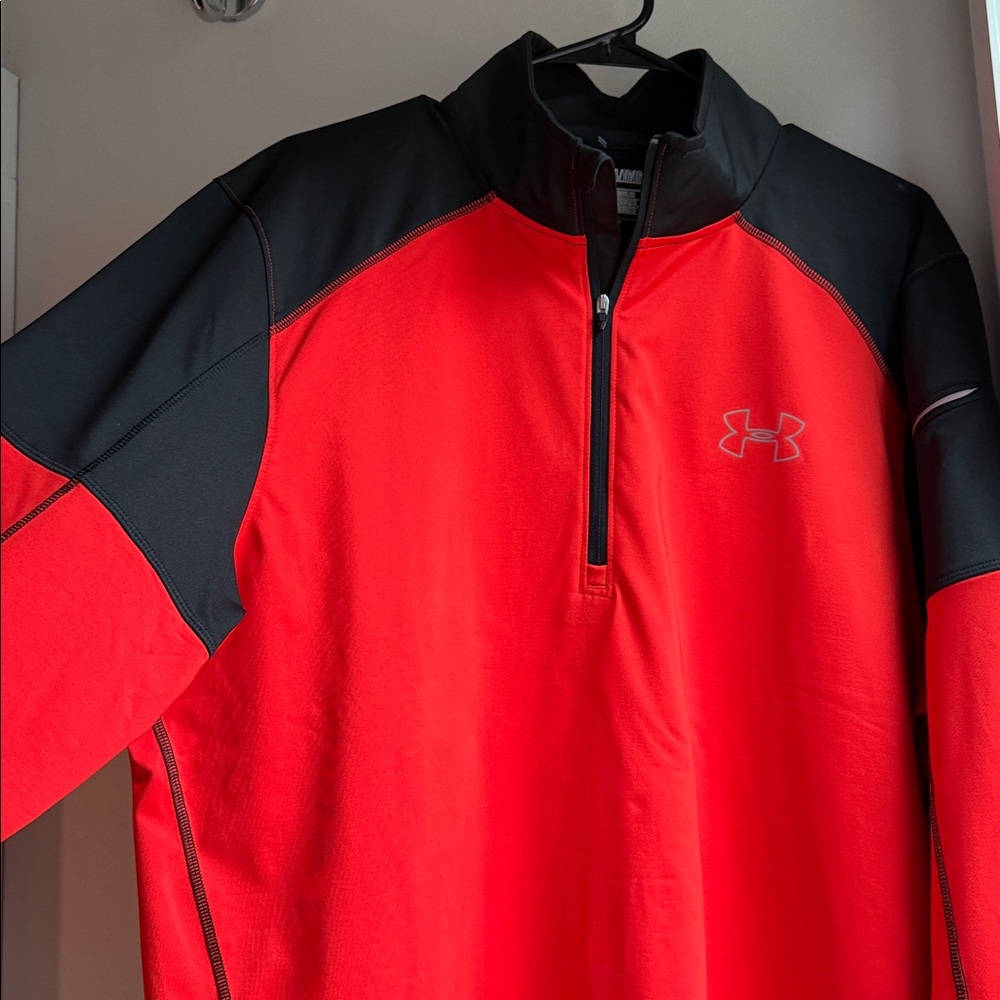 Under Armour Black and Red Performance Pullover